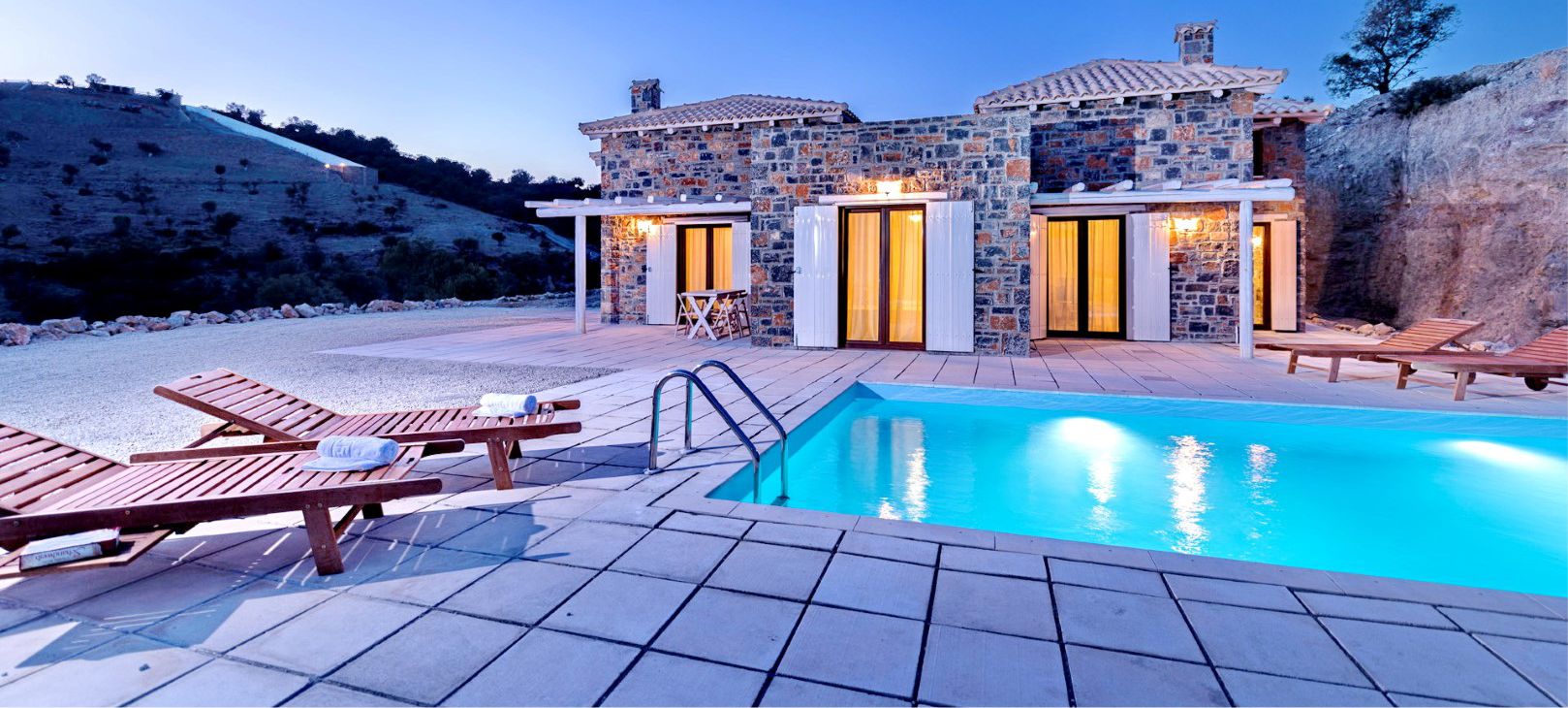Villas pool view
